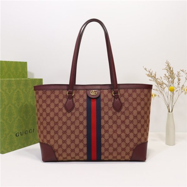 Gucci Ophidia Medium Tote With Web 631685 (Varied Colors) - Image 20