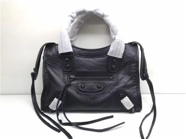 Balenciaga Classic Mini Lambskin City Tote Bag (Varied Colors)