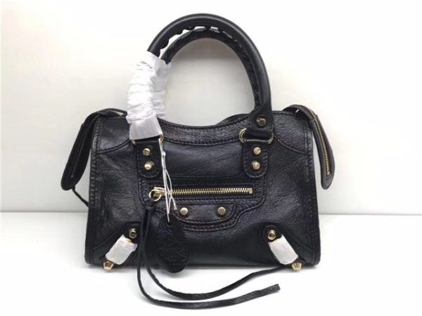 Balenciaga Classic Mini Lambskin City Tote Bag (Varied Colors) - Image 11