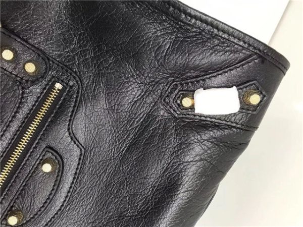 Balenciaga Classic Large Lambskin City Tote Bag 435 Black - Image 8
