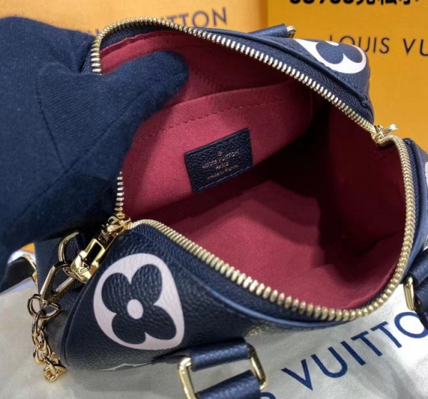 Louis Vuitton Monogram Empreinte Speedy Bandouliere 20 Black/Beige - Image 11