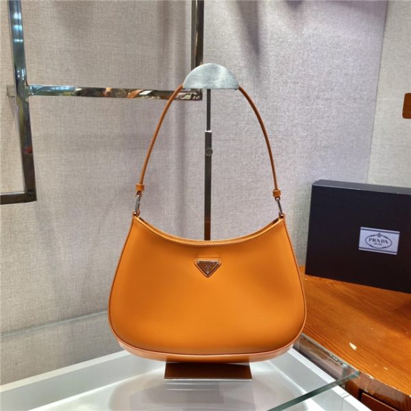Prada Cleo Brushed Leather Shoulder Bag (Varied Colors) 1BC499 - Image 12