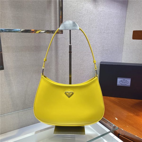Prada Cleo Brushed Leather Shoulder Bag (Varied Colors) 1BC499 - Image 2