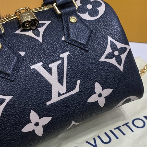 Louis Vuitton Monogram Empreinte Speedy Bandouliere 20 Black/Beige - Image 6