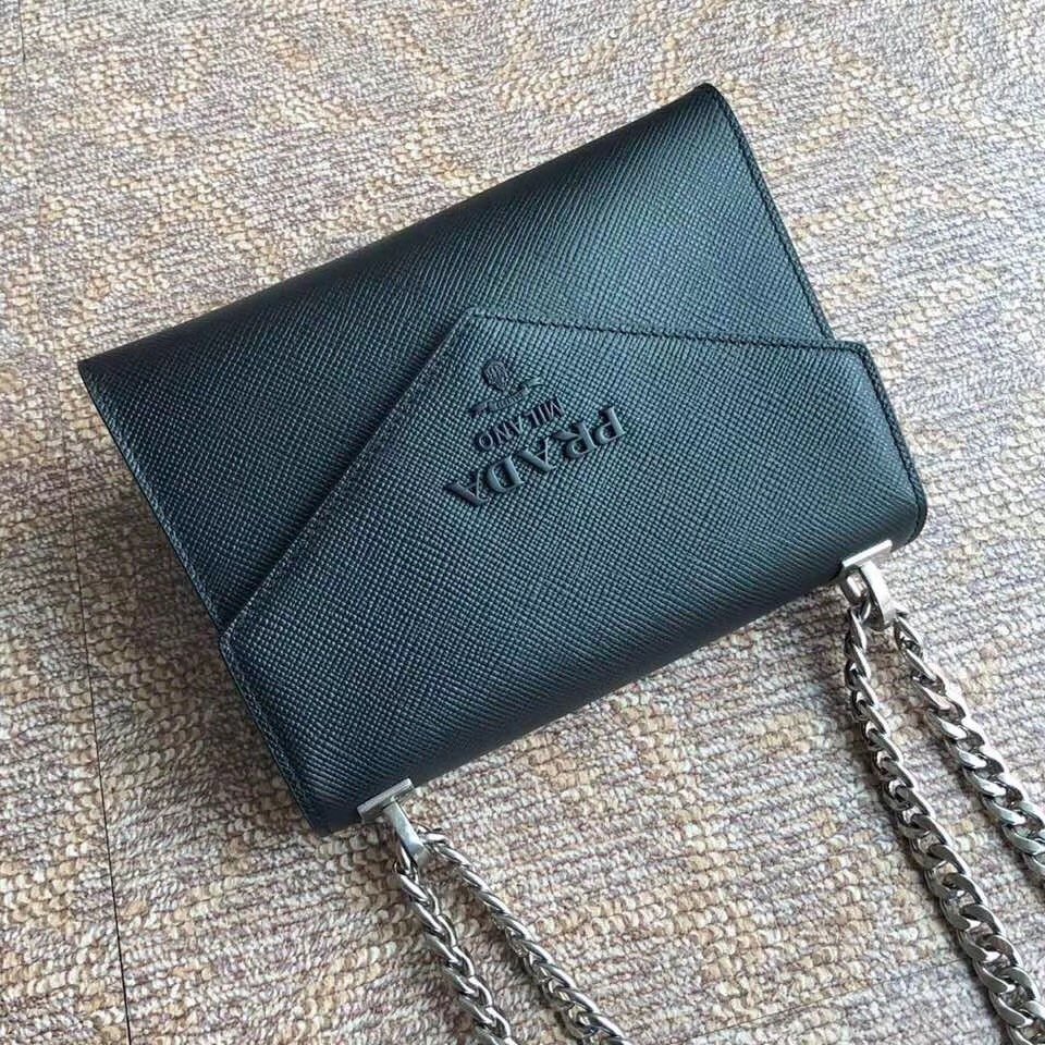 Prada Monochrome Saffiano Leather Bag