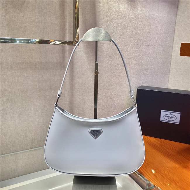 Prada Cleo Brushed Leather Shoulder Cornflower Bag 1BC499