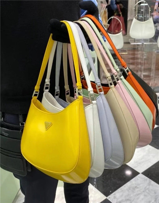 Prada Cleo Brushed Leather Shoulder Bag (Varied Colors) 1BC499 - Image 11