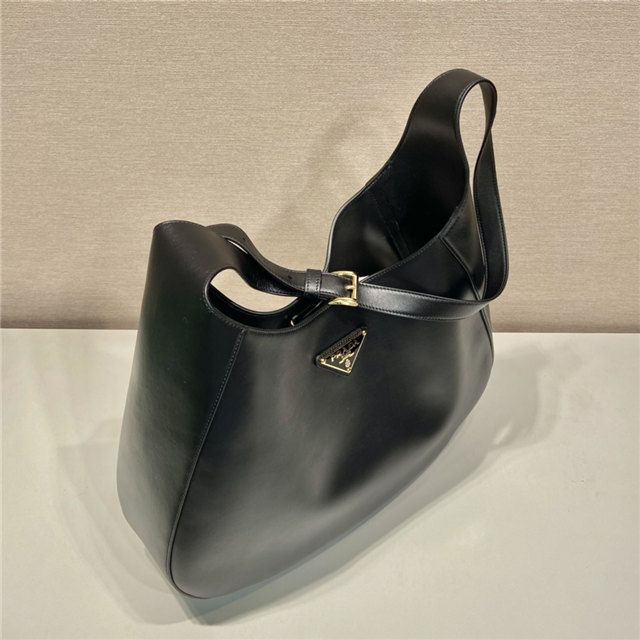 Large Leather Shoulder Bag 1BC181 Black-5.jpg