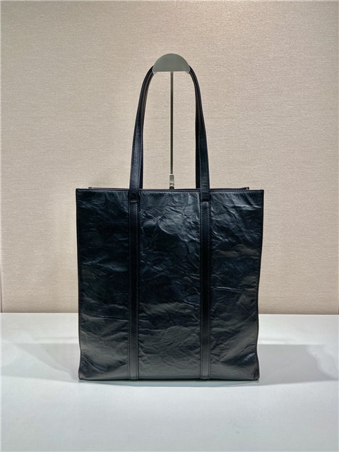 Medium Antiqued Nappa Leather Tote Bag 1BG587 Black-5.jpg