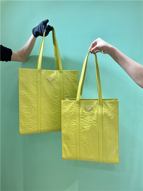 Medium Antiqued Nappa Leather Tote Bag 1BG587 Yellow-10.jpg