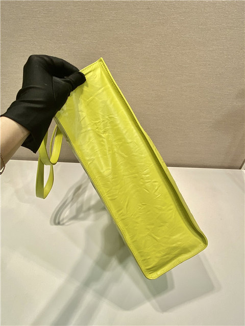 Medium Antiqued Nappa Leather Tote Bag 1BG587 Yellow-7.jpg