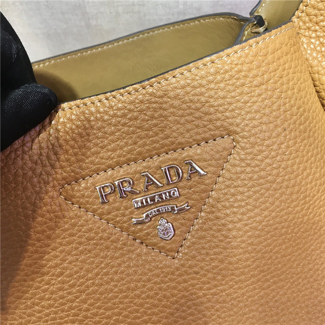 Prada Leather Handbag 1BC127 Tan-6.jpg