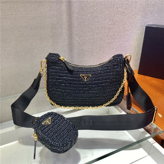 Prada Re-Edition 2005 Raffia Bag 1BH204 Black-3.jpg