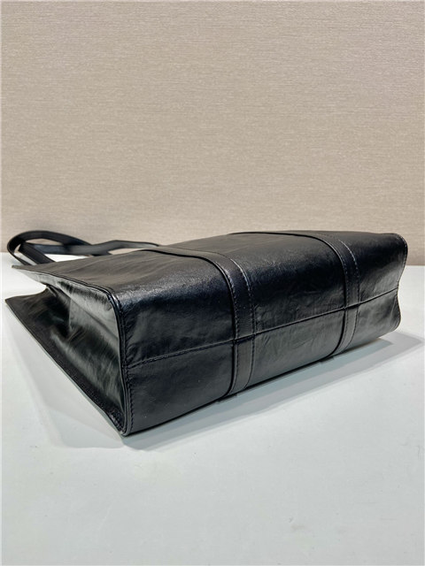 Small Antique Nappa Leather Tote 1BG459 Black-7.jpg
