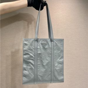 Small Antique Nappa Leather Tote 1BG459 Gray-1.jpg
