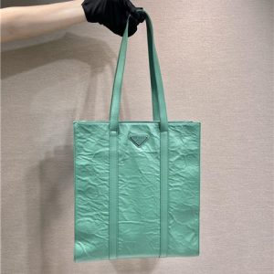 Small Antique Nappa Leather Tote 1BG459 Green-1.jpg