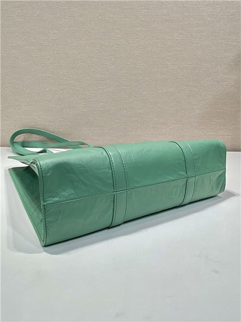 Small Antique Nappa Leather Tote 1BG459 Green-6.jpg