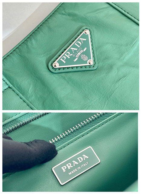 Small Antique Nappa Leather Tote 1BG459 Green-9.jpg
