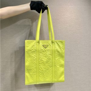 Small Antique Nappa Leather Tote 1BG459 Yellow-1.jpg