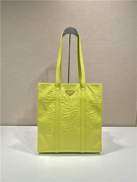 Small Antique Nappa Leather Tote 1BG459 Yellow-2.jpg
