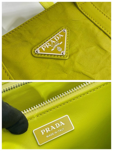 Small Antique Nappa Leather Tote 1BG459 Yellow-9.jpg