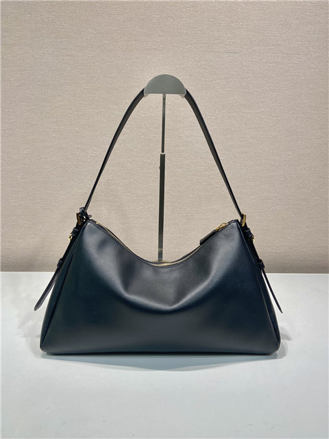 Prada Aimee Large Leather Shoulder Bag 1BC228 Black-5.jpg