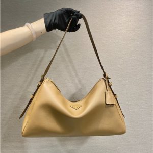 Prada Aimee Large Leather Shoulder Bag 1BC228 Caramel-1.jpg
