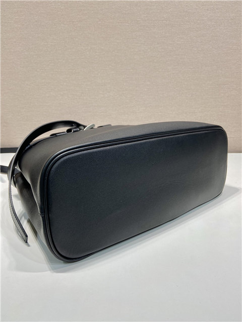 Prada Buckle Large Leather Handbag With Belt 1BA416 Black-6.jpg