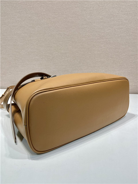 Prada Buckle Large Leather Handbag With Belt 1BA416 Caramel-6.jpg