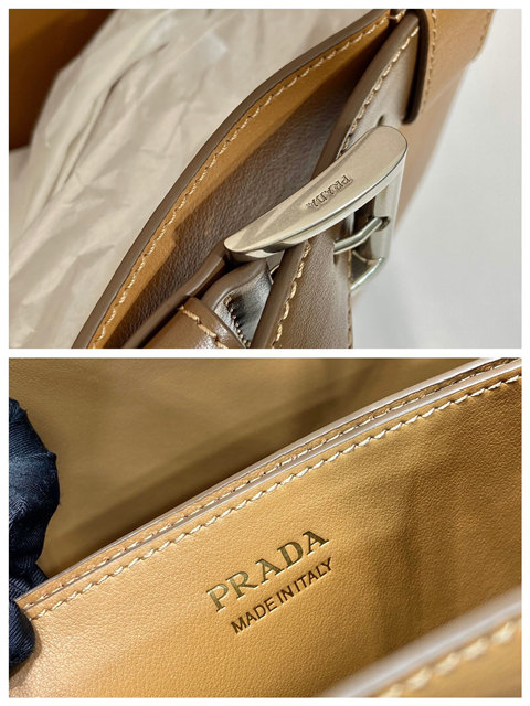 Prada Buckle Large Leather Handbag With Belt 1BA416 Caramel-9.jpg