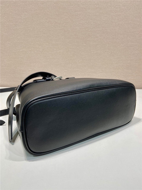 Prada Buckle Medium Leather Handbag With Belt 1BA434 Black-5.jpg