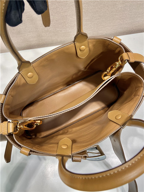 Prada Buckle Medium Leather Handbag With Belt 1BA434 Caramel-8.jpg