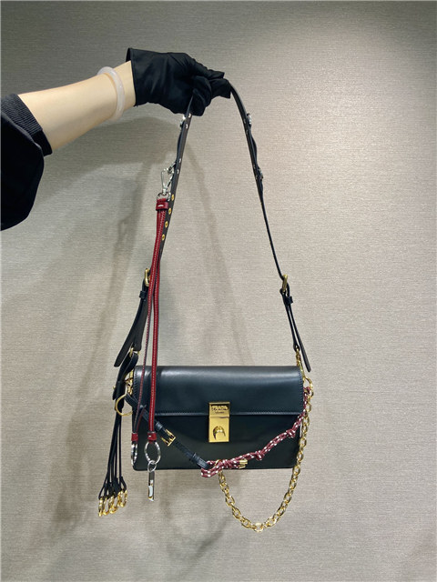 Prada Soft Sound Small Leather Shoulder Bag 1BD379 Black-1.jpg