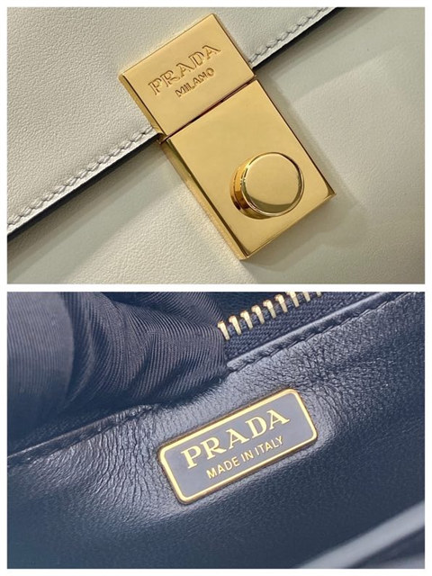 Prada Soft Sound Small Leather Shoulder Bag 1BD379 White-10.jpg