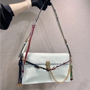 Prada Soft Sound large leather shoulder bag 1BD378 White-1.jpg