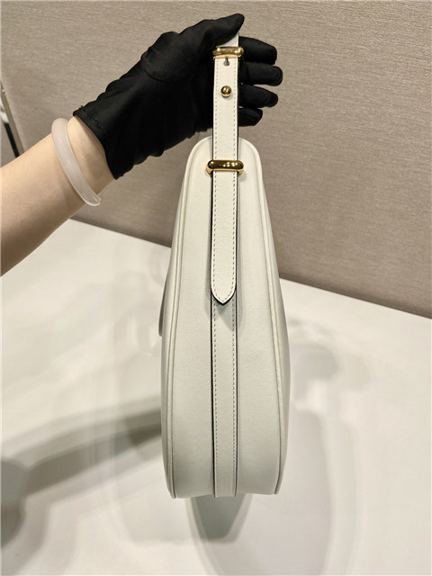 Arque Large Leather Shoulder Bag 1BC212 White-5.jpg