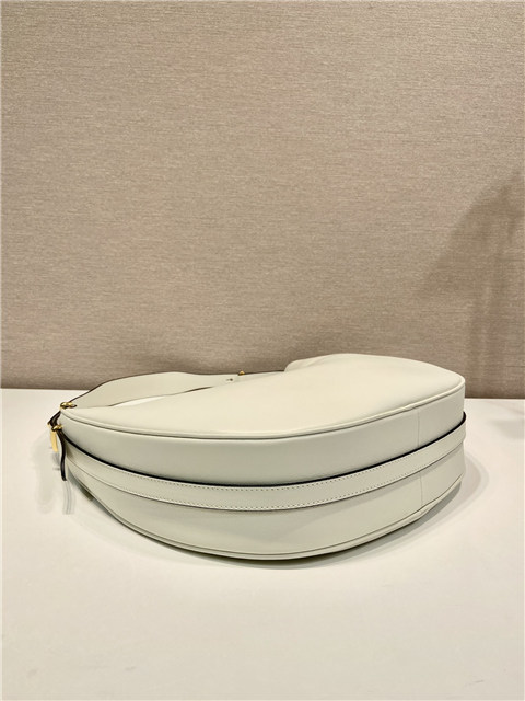 Arque Large Leather Shoulder Bag 1BC212 White-7.jpg