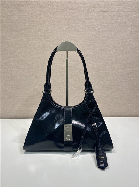 Medium Leather Tote Bag 1BG563 Black-2.jpg