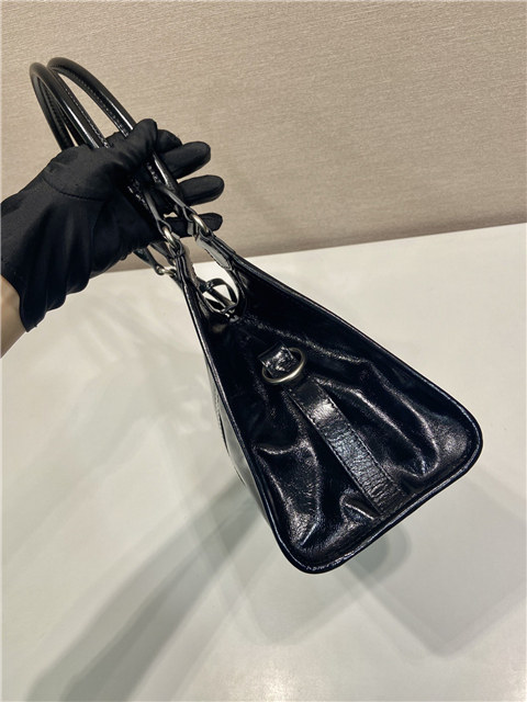 Medium Leather Tote Bag 1BG563 Black-6.jpg