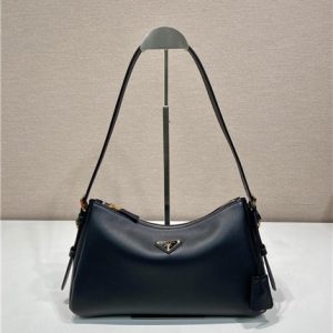 Prada Aimee Medium Leather Shoulder Bag 1BC229 Black-1.jpg