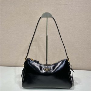 Prada Aimee Medium Leather Shoulder Bag 1BC229 Black Patent-1.jpg