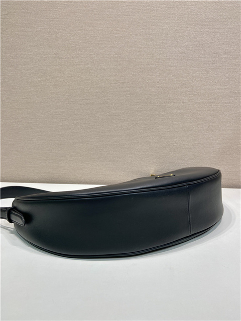 Prada Demi-Lune Large Leather Shoulder Bag 1BC255 Black-7.jpg