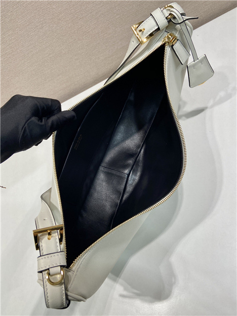 Prada Demi-Lune Large Leather Shoulder Bag 1BC255 White-10.jpg