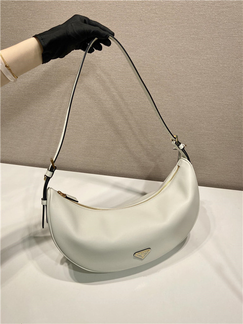 Prada Demi-Lune Large Leather Shoulder Bag 1BC255 White-3.jpg