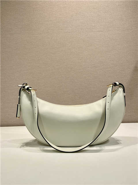 Prada Demi-Lune Large Leather Shoulder Bag 1BC255 White-6.jpg