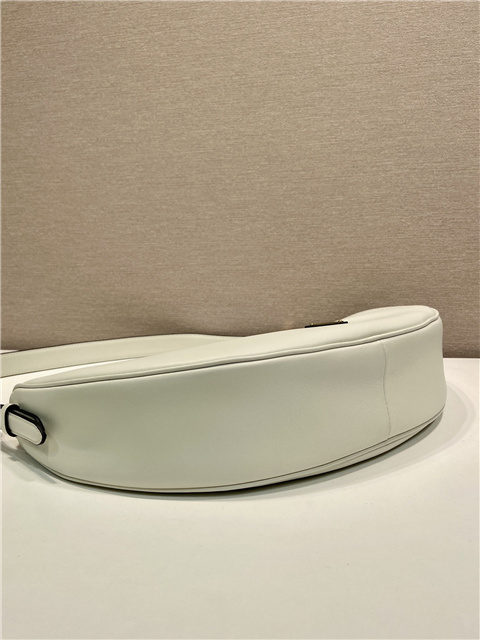 Prada Demi-Lune Large Leather Shoulder Bag 1BC255 White-7.jpg