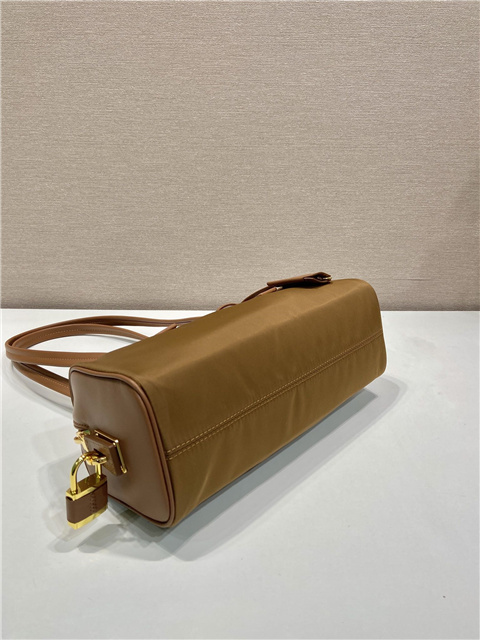 Re-Nylon Medium Top-handle Bag 1BB127 Brandy-6.jpg