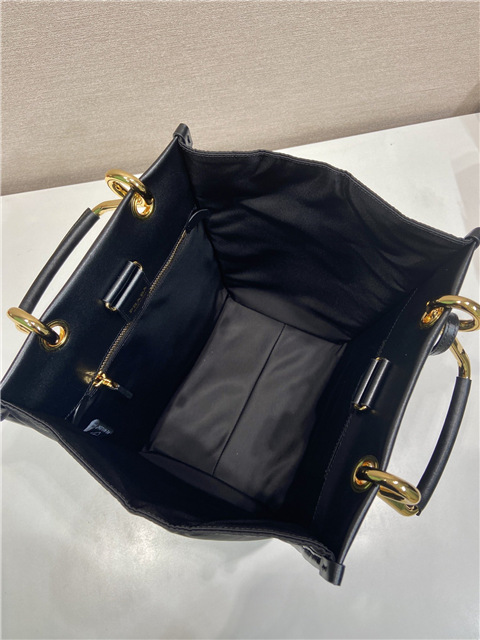 Re-Nylon Medium Tote Bag 1BG578 Black-8.jpg