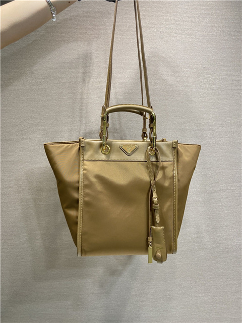 Re-Nylon Medium Tote Bag 1BG578 Brandy-10.jpg