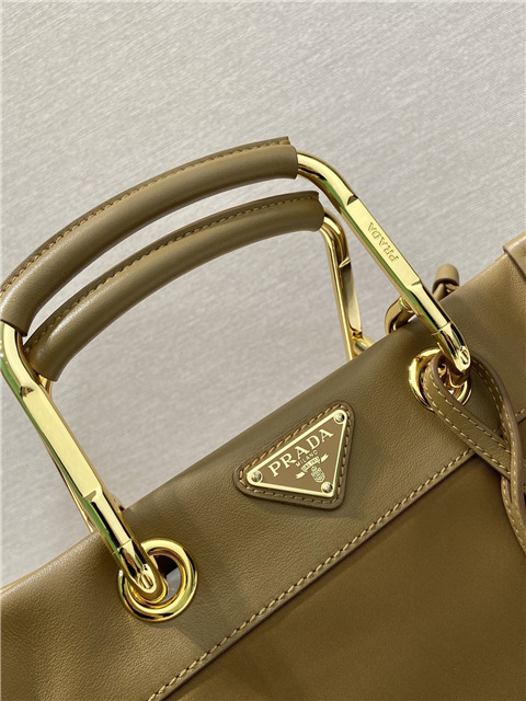 Re-Nylon Medium Tote Bag 1BG578 Brandy-7.jpg